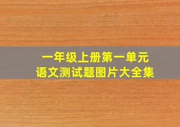 一年级上册第一单元语文测试题图片大全集