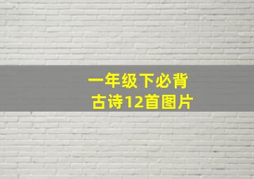 一年级下必背古诗12首图片