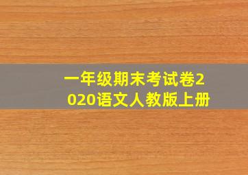 一年级期末考试卷2020语文人教版上册