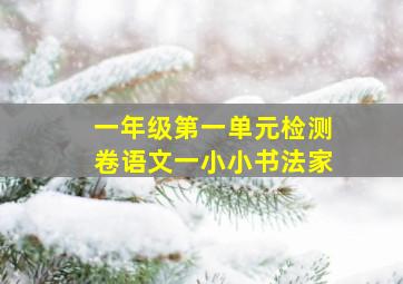 一年级第一单元检测卷语文一小小书法家