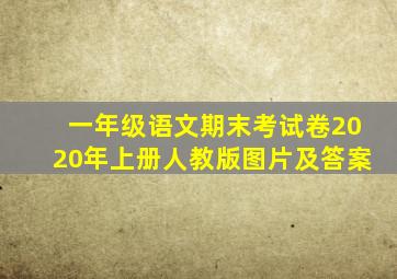 一年级语文期末考试卷2020年上册人教版图片及答案