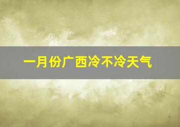 一月份广西冷不冷天气