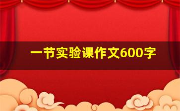 一节实验课作文600字