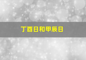 丁酉日和甲辰日