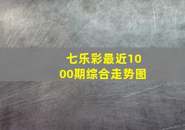 七乐彩最近1000期综合走势图