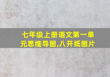 七年级上册语文第一单元思维导图,八开纸图片