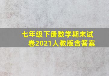 七年级下册数学期末试卷2021人教版含答案