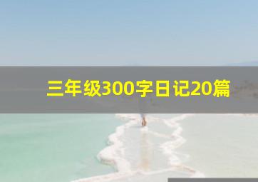 三年级300字日记20篇