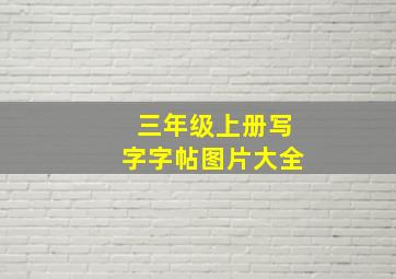 三年级上册写字字帖图片大全