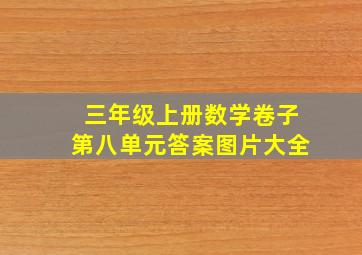 三年级上册数学卷子第八单元答案图片大全