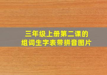 三年级上册第二课的组词生字表带拼音图片