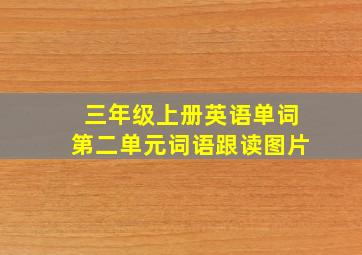 三年级上册英语单词第二单元词语跟读图片