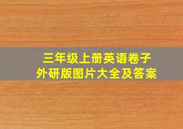 三年级上册英语卷子外研版图片大全及答案