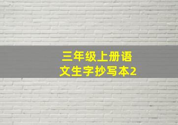 三年级上册语文生字抄写本2