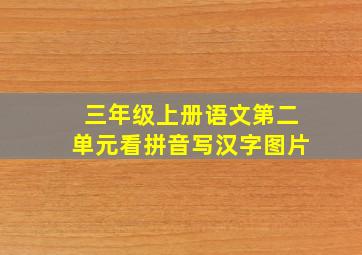 三年级上册语文第二单元看拼音写汉字图片