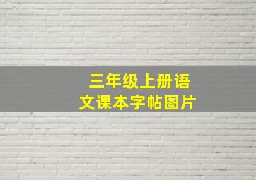 三年级上册语文课本字帖图片