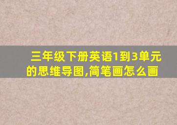 三年级下册英语1到3单元的思维导图,简笔画怎么画