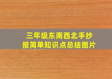 三年级东南西北手抄报简单知识点总结图片