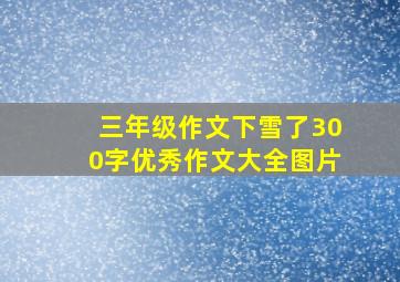 三年级作文下雪了300字优秀作文大全图片