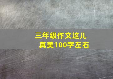 三年级作文这儿真美100字左右