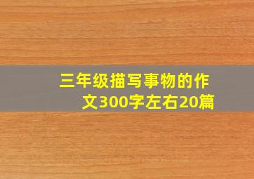 三年级描写事物的作文300字左右20篇