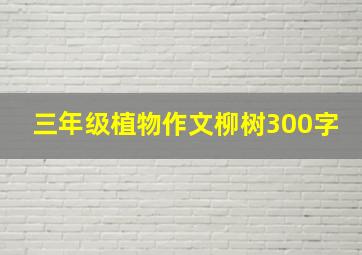 三年级植物作文柳树300字