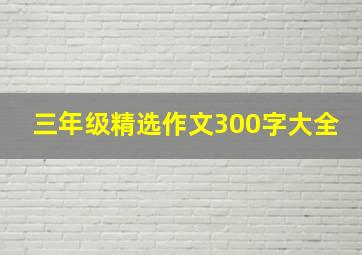 三年级精选作文300字大全