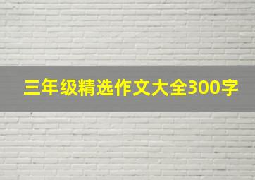 三年级精选作文大全300字