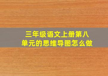 三年级语文上册第八单元的思维导图怎么做