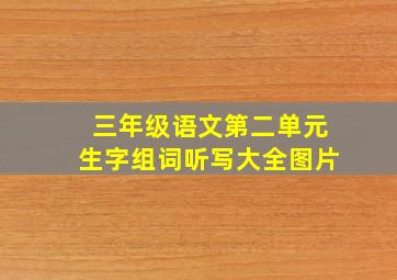 三年级语文第二单元生字组词听写大全图片