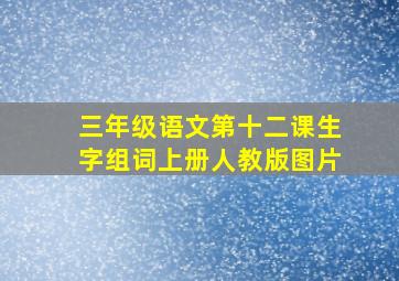 三年级语文第十二课生字组词上册人教版图片