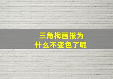 三角梅画报为什么不变色了呢