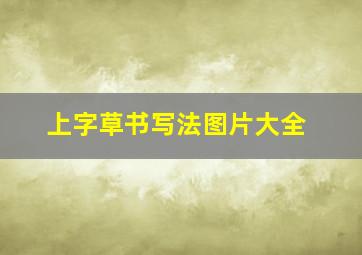 上字草书写法图片大全