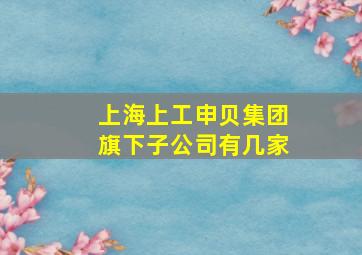 上海上工申贝集团旗下子公司有几家