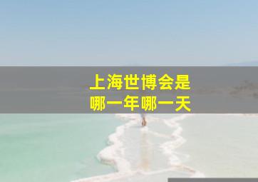 上海世博会是哪一年哪一天