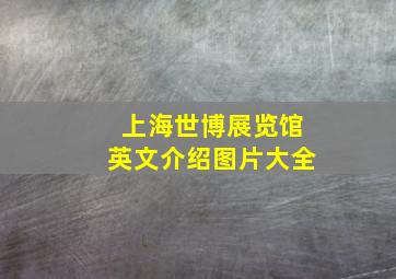 上海世博展览馆英文介绍图片大全