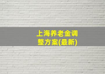 上海养老金调整方案(最新)