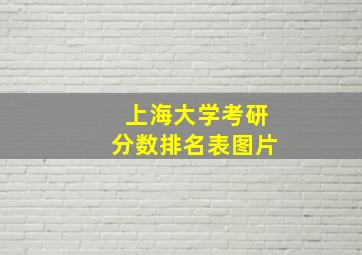 上海大学考研分数排名表图片