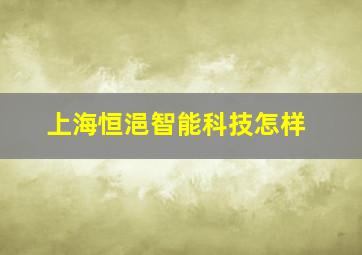 上海恒浥智能科技怎样