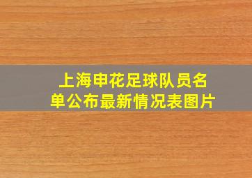 上海申花足球队员名单公布最新情况表图片