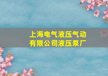 上海电气液压气动有限公司液压泵厂