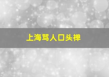 上海骂人口头禅