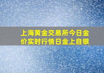 上海黄金交易所今日金价实时行情日金上自银