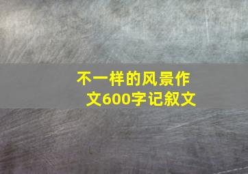 不一样的风景作文600字记叙文