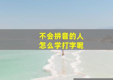 不会拼音的人怎么学打字呢