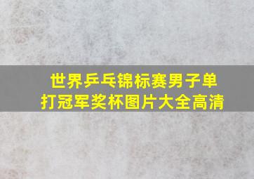 世界乒乓锦标赛男子单打冠军奖杯图片大全高清