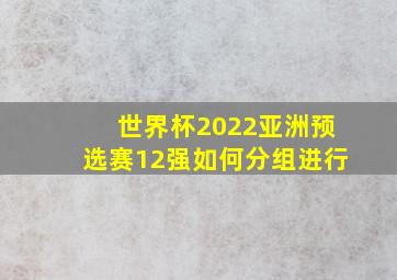 世界杯2022亚洲预选赛12强如何分组进行