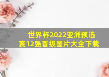 世界杯2022亚洲预选赛12强晋级图片大全下载