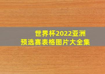 世界杯2022亚洲预选赛表格图片大全集