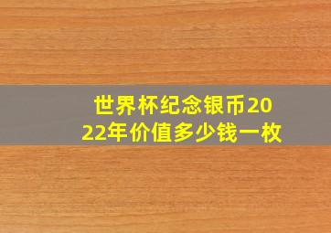 世界杯纪念银币2022年价值多少钱一枚